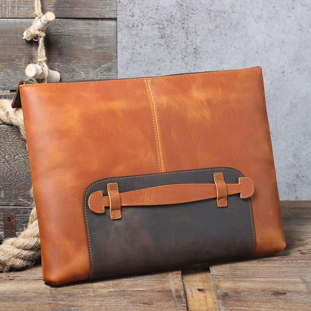 Simple Leather Laptop Handbag