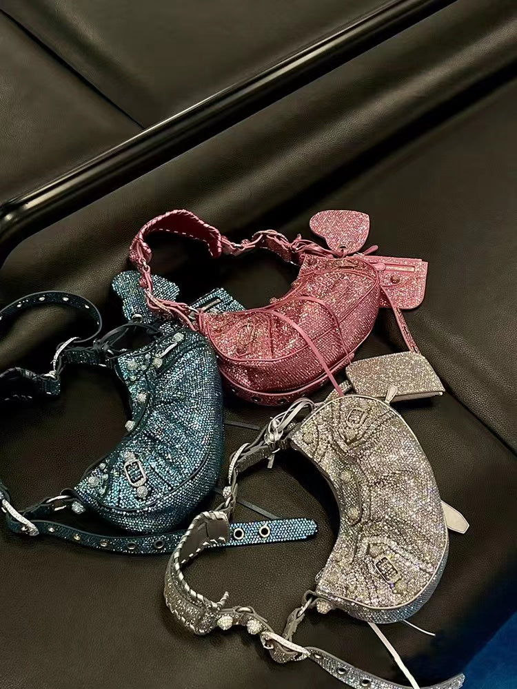 Shoulder Bag With Rhinestones