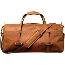 Load image into Gallery viewer, Vintage Mens Travel Weekender Leather Duffel Bag
