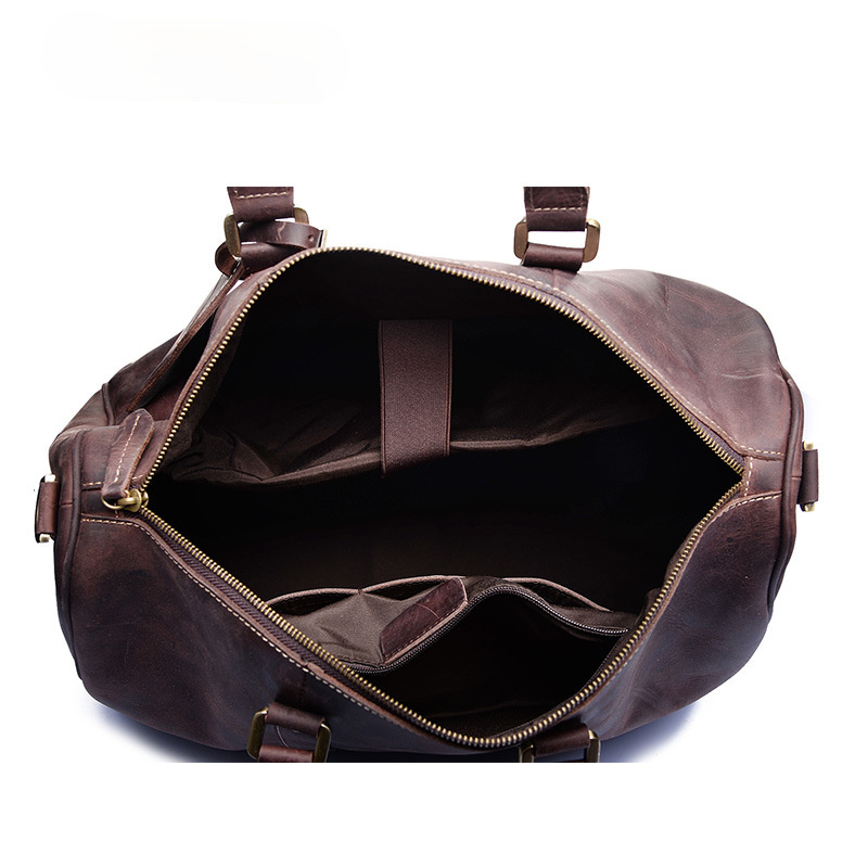 Retro Leather Portable Travel Duffel Bag