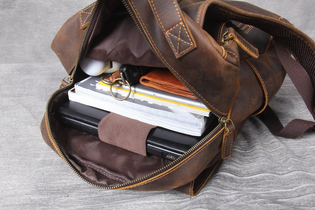 Large Handmade Leather School Backpack