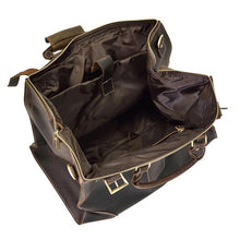 Load image into Gallery viewer, Dark Brown Crazy Horse Leather Duffel Bag
