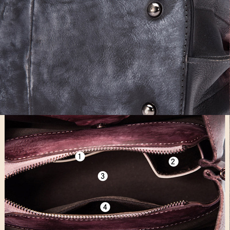 Unique Dyed Leather Women Handbag Purse for Women