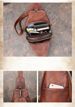 Load image into Gallery viewer, Sling Crossbody Shoulder Bag Womens Leather Bag
