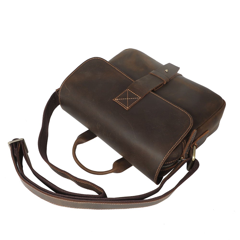 Retro Small Brown Messenger Shoulder Bag