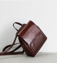 Load image into Gallery viewer, Coffee Handmade Leather Backpack
