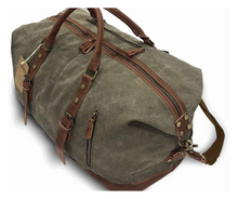 Load image into Gallery viewer, Waxed Canvas Duffel Bag Carry-on Bag
