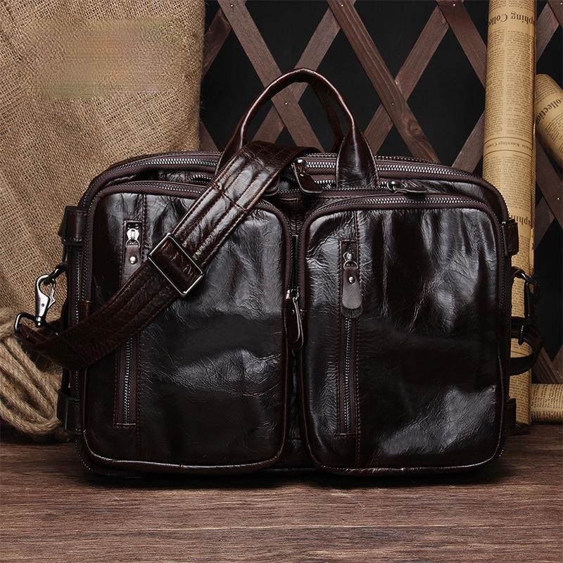 Vintage Men Multi Functional Backpack Business Briefcase