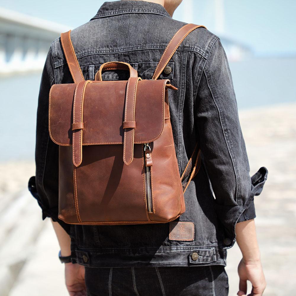 Small Leather School  Backpack