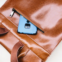 Load image into Gallery viewer, Brown Large Leather Backpack
