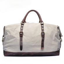 Load image into Gallery viewer, Men&#39;s Travel Canvas Leather Duffel Bag
