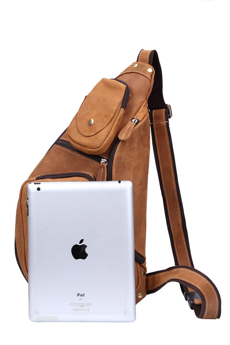 Cowhide Leather Cross Body Sling Bag for Men