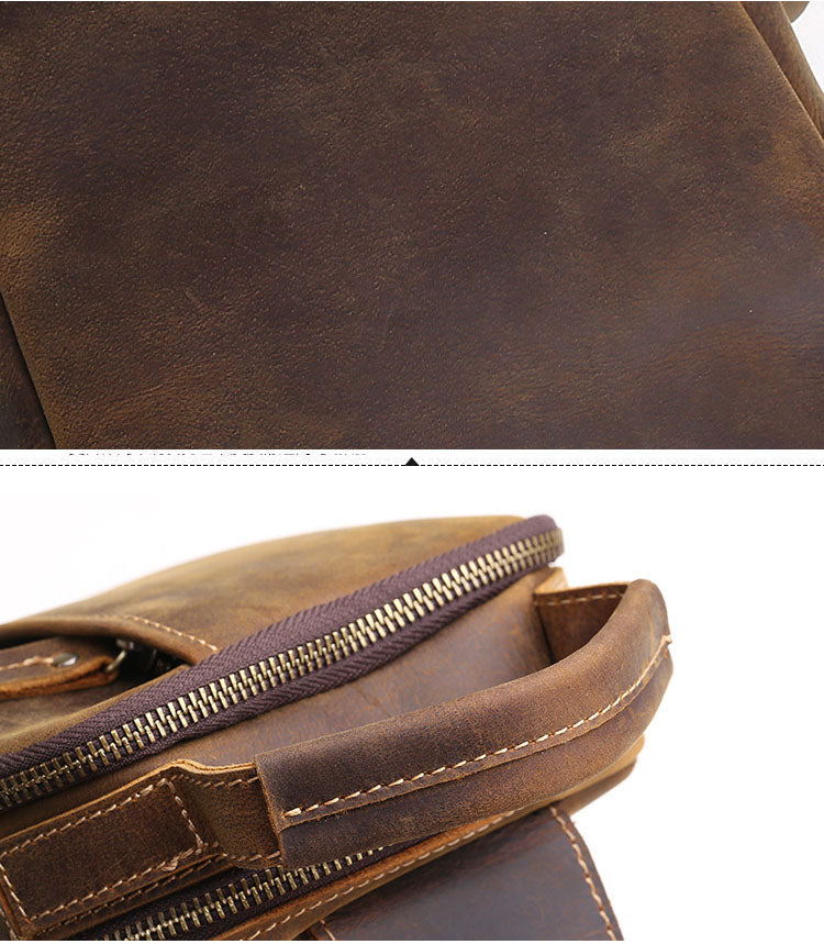 Leather Small Sling Bag for Men