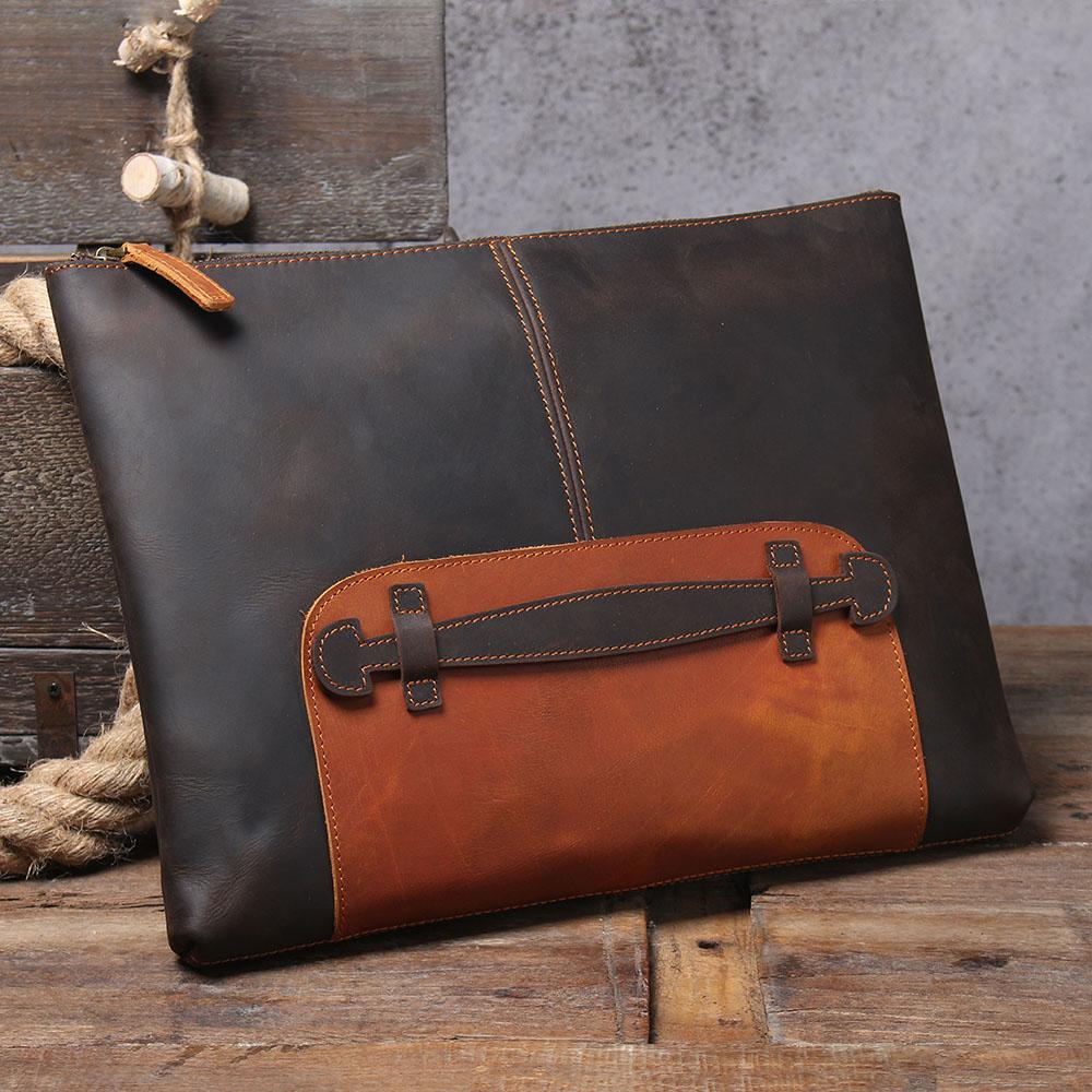 Simple Leather Laptop Handbag