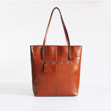Load image into Gallery viewer, Simple Leather Tote Bag Shoulder Bag for Women
