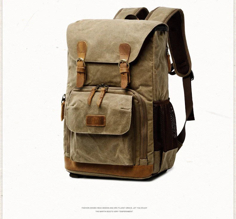 Photography SLR Camera Backpack Canvas Waterproof Bag