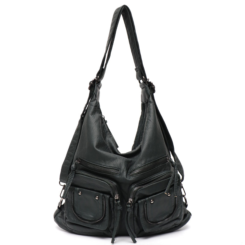 Large Soft Casual Women Bags School Backpack PU Leather Bag