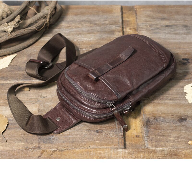 Mens Leather Cross Body Sling Bag
