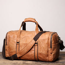 Load image into Gallery viewer, Men&#39;s Leather Travel Duffel Bag
