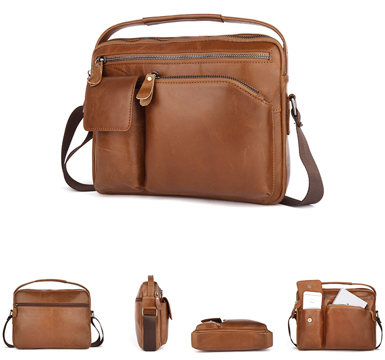 Fashion Small Casual Leather Briefcase