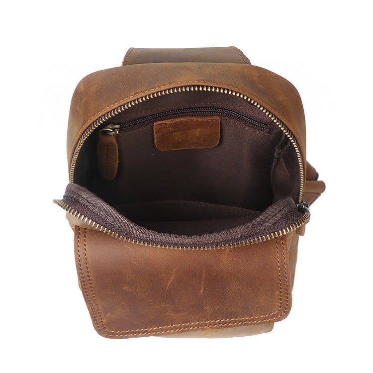 Mens Shoulder Crossbody Leather Sling Bag