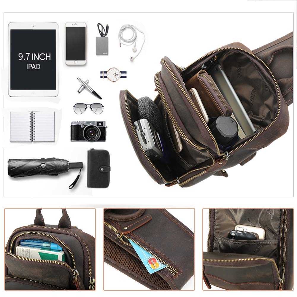 Leather Sling Crossbody Shoulder Bag