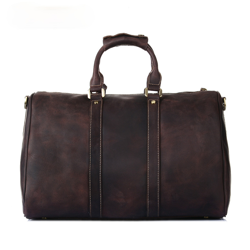 Retro Leather Portable Travel Duffel Bag
