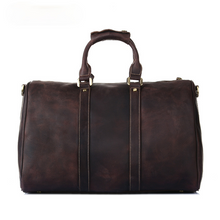 Load image into Gallery viewer, Retro Leather Portable Travel Duffel Bag
