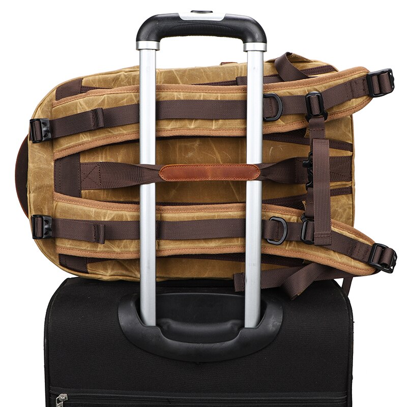 Camera Backpack 19 inch Luxury Retro Waterproof Cavnas Bag