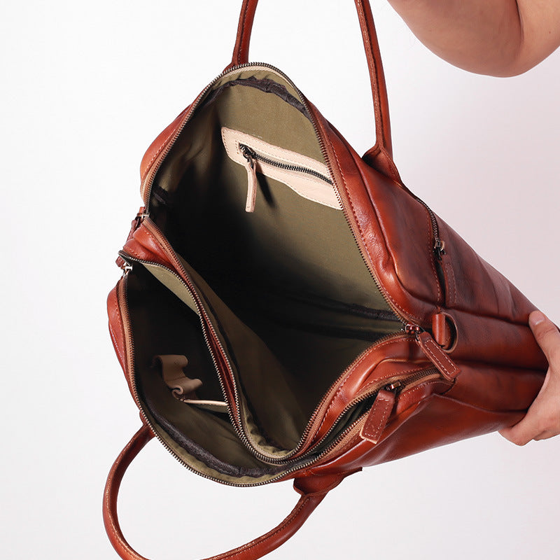 Retro Leather Business Briefcase