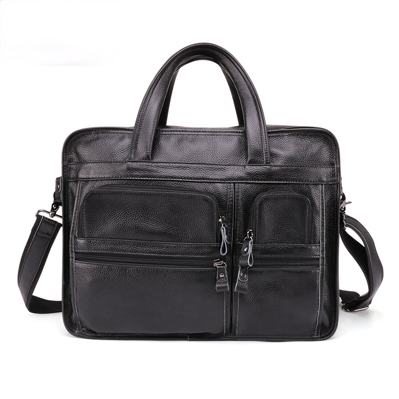 Men's Handmade Leather Business Briefcase