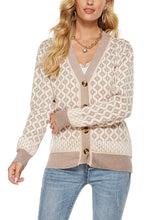Load image into Gallery viewer, Argyle Button Cardigan
