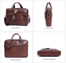 Load image into Gallery viewer, Retro Handmade Leather Business Laptop Bag Briefcase
