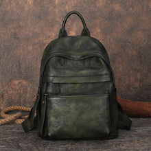Load image into Gallery viewer, Vintage Leather Rucksack Womens Vintage School Backpacks Leather Backpack Purse
