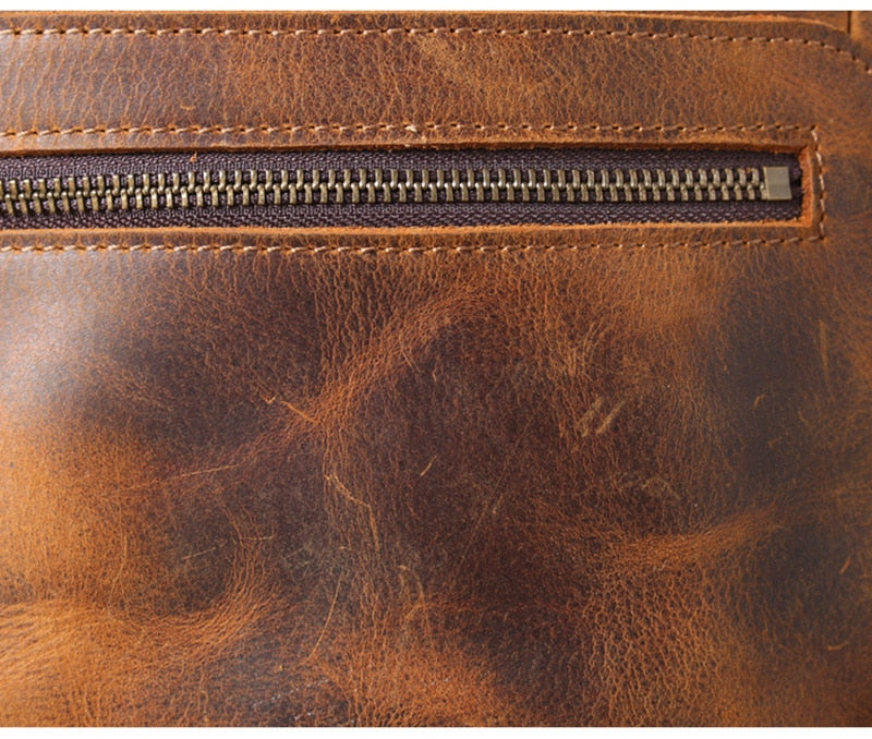 Classic Leather Crossbody Sling Bag for Men