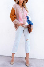 Load image into Gallery viewer, Color Block Button Cardigan
