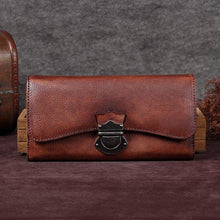Load image into Gallery viewer, Women&#39;s Trifold Leather Long Wallet Purse Clutch
