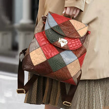 Load image into Gallery viewer, Unique Patchwork women Backpack Purse Bag
