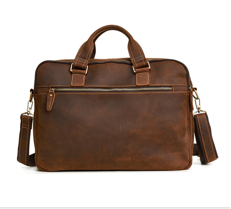 Classic Men Vintage Leather Business Briefcase
