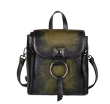 Load image into Gallery viewer, Retro Design Female High Quality Leather Rucksack Backpack
