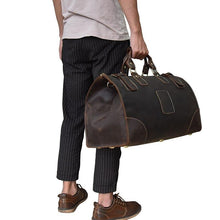 Load image into Gallery viewer, Dark Brown Crazy Horse Leather Duffel Bag
