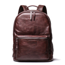 Load image into Gallery viewer, Handmade Full Grain Leather School Backpack for Men Laptop Bag Travel Backpack
