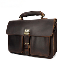 Load image into Gallery viewer, Vintage Leather Protable Briefcase
