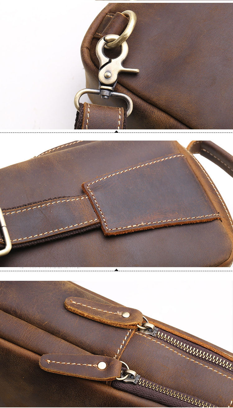 Leather Small Sling Bag for Men