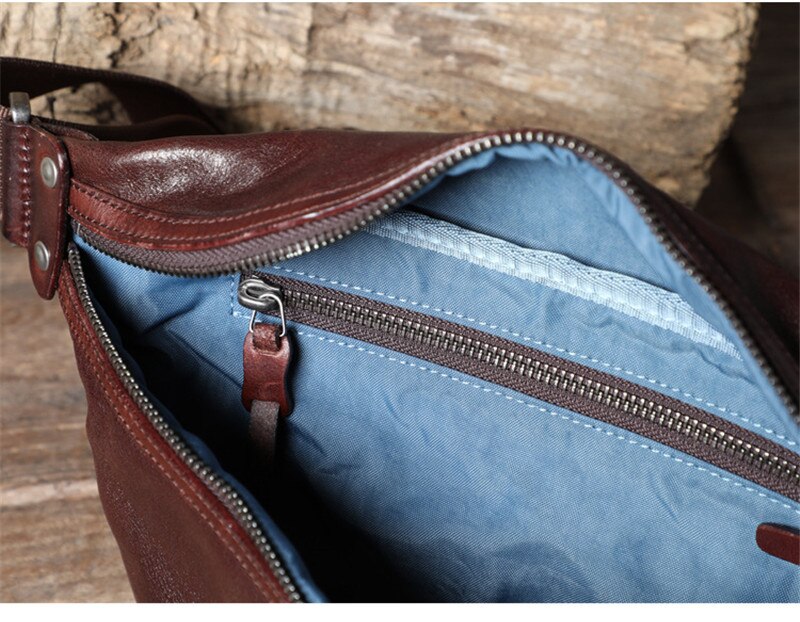 Cowhide Leather Sling Bag for Men