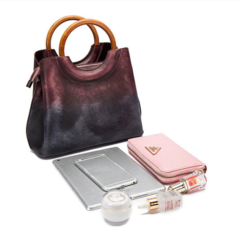 Unique Dyed Leather Women Handbag Purse for Women