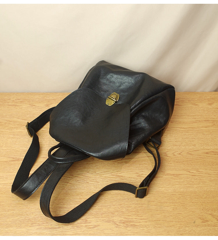 Simple Classic Vintage Leather Backpack