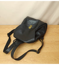 Load image into Gallery viewer, Simple Classic Vintage Leather Backpack
