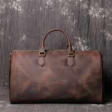 Load image into Gallery viewer, Cowhide Leather Overnight Travel Weekender Duffel Bag
