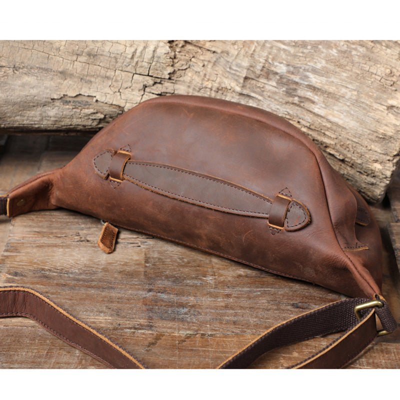Classic Leather Vintage Cross Body Sling Bag for Men